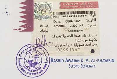 Qatar Embassy Attestation Delhi